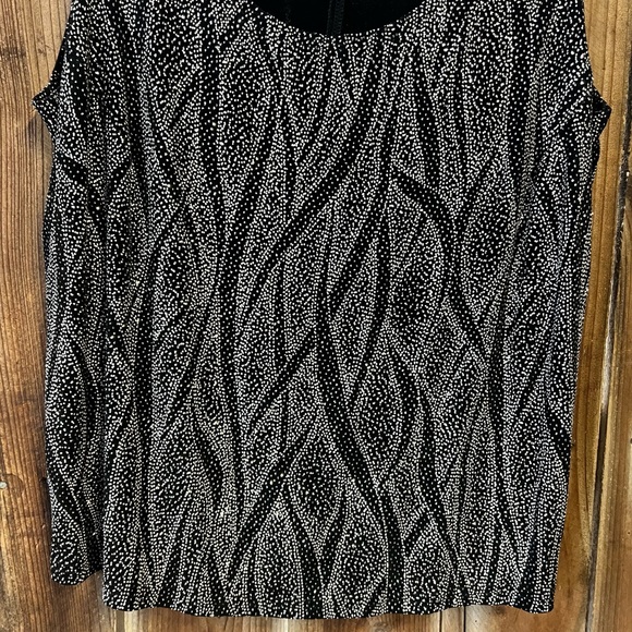 Onyx Nite Black & Silver Sparkly Glitter Tank Top 1920’s Flapper Faerie Size 2X - Picture 3 of 5